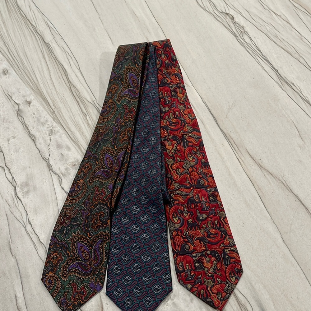 Three silk ties